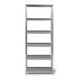 thumbnail image 4 of Pemberly Row Contemporary Bold Stainless Steel Six Tier Shelf, 4 of 15