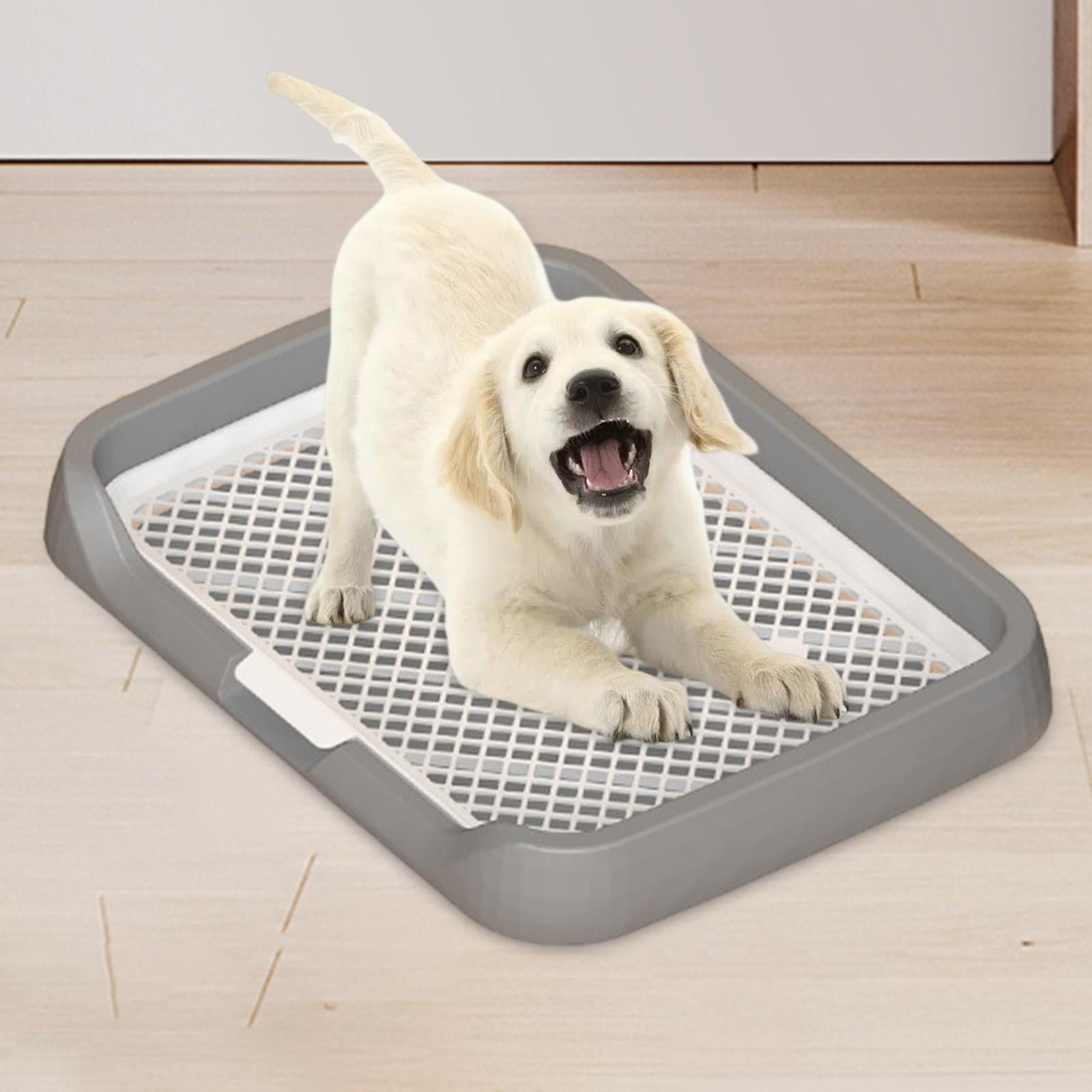 YWMJZEU Dog Toilet Anti Splashing Indoor Open Top Entry Dog Litter Pan Detachable Litter gray