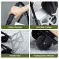 thumbnail image 5 of Whifea 2-in-1 Folding Step Ladder & Hand Truck, 3-Step Steel with Wheels & Platform, 300 lbs Capacity for Home Garage, 5 of 8