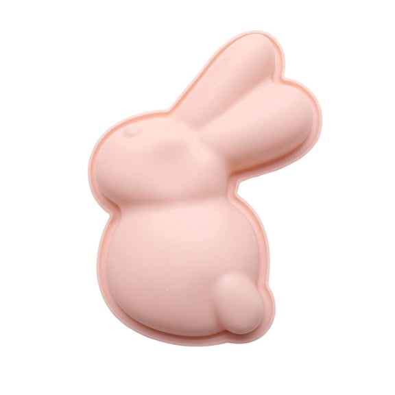 Leatfisat Silicone Bunny Cake Mold Baking Pan, Easter Bunny Shaped Cake Pan, Holiday Birthday Party Cake Baking Pans