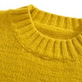 thumbnail image 7 of COSFO Solid Men Sweaters Casual Long Sleeve Yellow Knit Crew Neck Sweaters Drop Shoulder Mens Pullover Sweater, 7 of 7