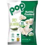 (6 Pack) POPTime Kettle Cooked Popcorn, Jalapeno, 7 Oz