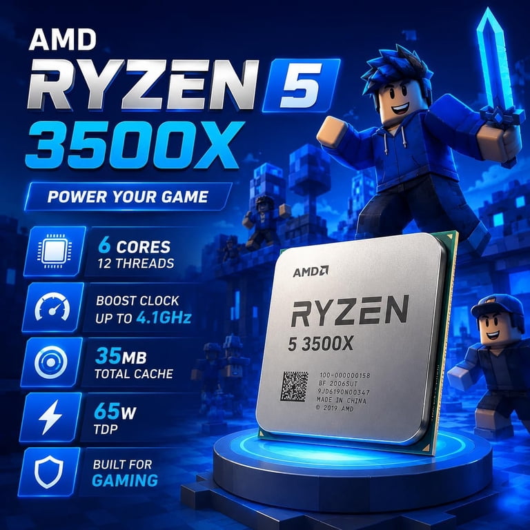 Gaming PC - Ryzen 5 3500X, RX 580 8GB, 16GB DDR4, 512GB NVME SSD +