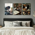 thumbnail image 4 of 3Pcs Black Woman Art Poster African American Women Canvas Wall Art Funky Black Girl Record Music Posters prints for Modern Black Woman Bedroom Home Decoration 12x16in Und, 4 of 7