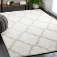 thumbnail image 2 of SAFAVIEH Tahoe Gerald Quatrefoil Shag Area Rug, 4' x 6', White/Silver, 2 of 8