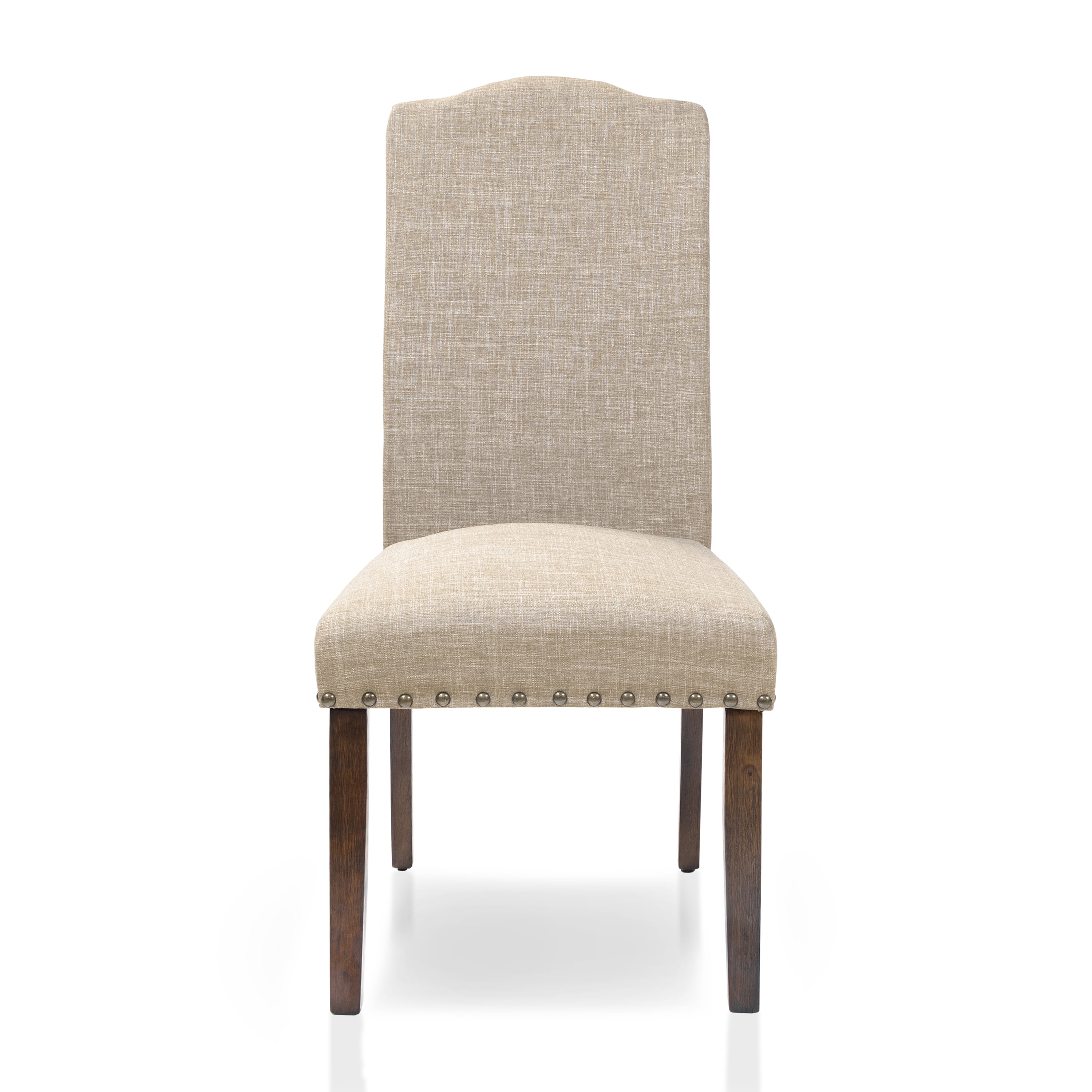 Furniture of America Joan Upholstered Dining Chairs - Set of 2, Brown