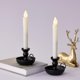 thumbnail image 2 of Candelabro cónico, candelabro, candelabro de pilar negro, mesa, candelabro negro, candelabro de campana, 2 piezas, negro, 2 of 3