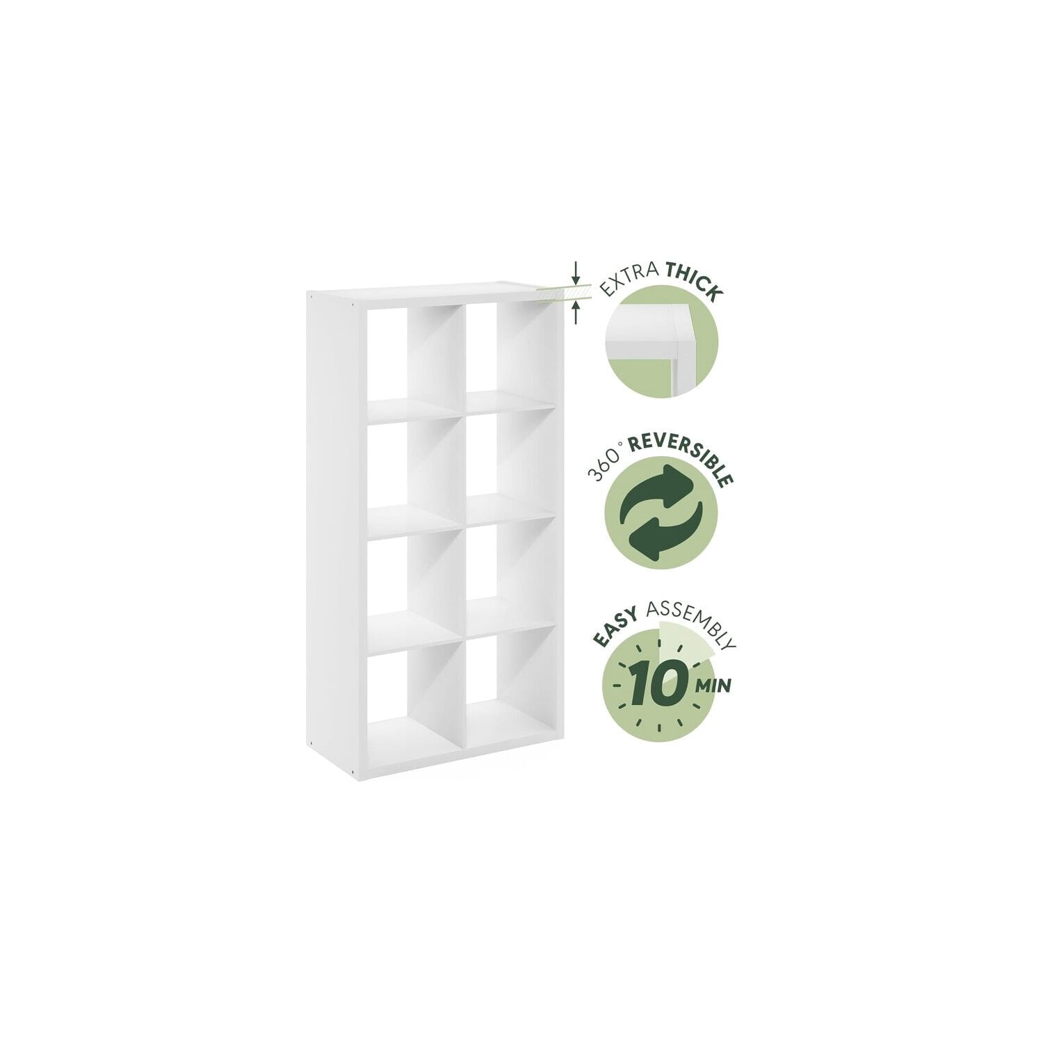 Medieval Moods Open Back Decorative Cube Storage Organizer Sturdy -Cube Design for Versatile Use, Space Saving Stylish Storage Unit