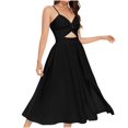 thumbnail image 2 of FcBaudy Camisole Sans Manches Robe Col en V, Robes d'Été pour Femmes, Robes de Mode pour Femmes Robe à Bretelles Colorées Col en V Robe pour Femmes, 2 of 4
