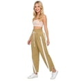 thumbnail image 5 of Sewkxo Woman Track Trouser Casual Drawstrings Elastic Waisted Quick Dry Trouser Big and Tall Baggy Contrast Color Stripe Track Pant with Pockets,Yellow 2XL, 5 of 7