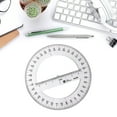 thumbnail image 5 of 25cm Round Protractor Ruler 360 Degree Circles Protractor Full Center Angles Plastic Math Measuring Tool School Supplies, 5 of 8