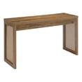 thumbnail image 2 of Northfield Weave Hall Console Table/Desk in Medium Oak Wood Finish, 2 of 7