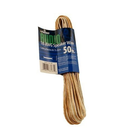 Clear Com Speakers - Leviton X3301-50C 18/2 AWG Clear Speaker Wire 50 Ft X3301-50C