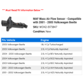 thumbnail image 2 of MAF Mass Air Flow Sensor - Compatible with 2001 - 2005 Volkswagen Beetle 2002 2003 2004, 2 of 2