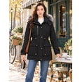 thumbnail image 4 of Heting Women's Thicken Waterproof Puffer Jacket Quilted Winter Parka Coat Black L, 4 of 9