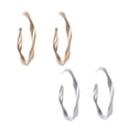 thumbnail image 6 of Jiaroswwei 2Pairs Women Fashion Matte Circle Hoop Leverback Earrings Party Jewelry Gift, 6 of 7