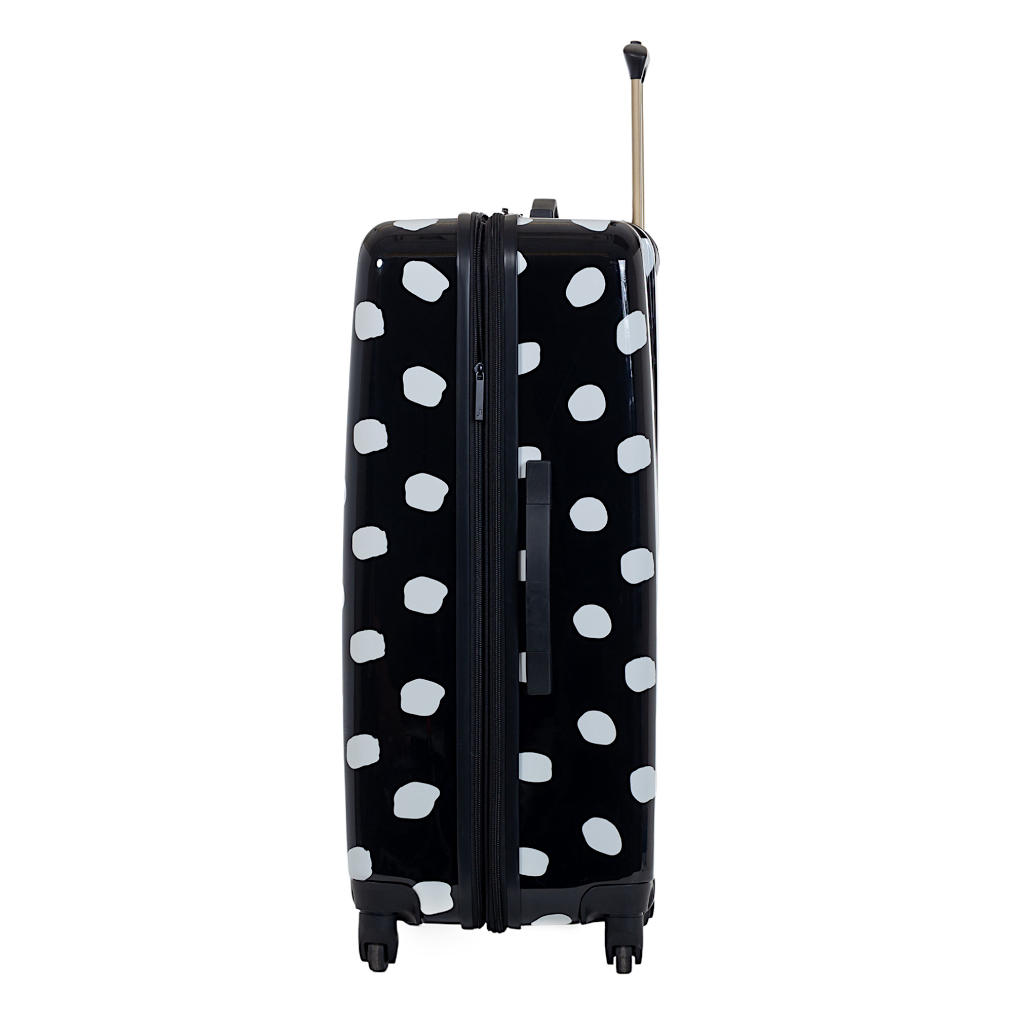 Jetstream 28-inch Hardside Rolling Spinner Checked Luggage, White Dots on Black