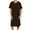 Brown 2, variant on Mens Sleep Shirts with Pockets Nightshirt for Sleeping Soft Comfy Sleepwear Nightgown Summer Henley Short Sleeve Sleep Shirt Lounge Nightwear