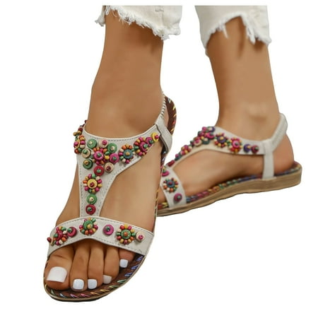 

GHSOHS Womens Sandals Slippers Women s Platform Sandals Shoes for Women Black Strappy Sandals Slippers Bridal Sandals Banquet Wedding Beach Shoes Black Beach Sandal Walking Shoes Wedge Sandals 7.5
