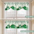 thumbnail image 5 of St. Patrick's Day Tie Up Valance Curtains for Windows, Kitchen Curtains Window Treatments, Green Shamrocks Leaf Polka Dots Short Window Shades Valances for Bedroom Bathroom Cafe 42"x12", 5 of 8