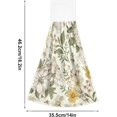 thumbnail image 3 of 2pcs Hanging Kitchen Towels Vintage Flowers Chamomile Hand Bath Towels Dish Towels Soft Coral Velvet Tie Towel with Loop for Bathroom Washcloth Farmhouse, 18x14 Inch Washcloth Gift, 3 of 7