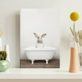 thumbnail image 3 of WFSposter Bunny in Rustic Bath Framed Canvas Wall Art Art Studio, 18x24 Gold, Modern Fun Decorative Bathtub Wall Art for Home Décor, 3 of 7