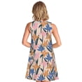 thumbnail image 2 of Bixox Lilies Flowers Print Women's Sleeveless A-Line Dress with Pockets, Casual Knee-Length Tank Dress for Summer-X-Large, 2 of 7
