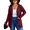 Red, variant on Sucegi Women's Plus Size Knit Cardigan, Designed Specifically for Autumn & Winter—Vintage-Style Fall Outerwear, Stretchy with Practical Pockets.