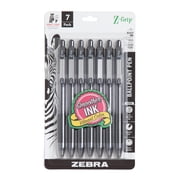 (3 pack) Z-Grip Retractable Ballpoint Pen, 1.0 mm, Black Ink, 7-Pack
