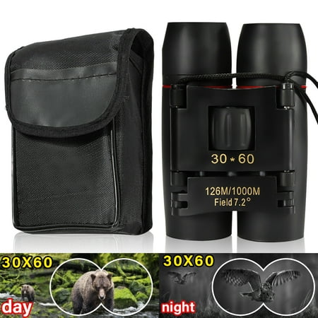 30X60 Zoom Outdoor Camping Travel Folding Day Night Vision Binoculars Telescope With