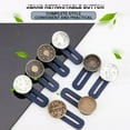 thumbnail image 3 of Telescopic Jeans Waist Extension Button Buckle Retractable Adjustable Detachable Metal Letter Button, 3 of 9