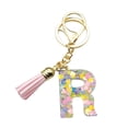 thumbnail image 2 of CSChome Initial Keychain with Pink Tassels Colorful Acrylic Initial Keychain with Pink Tassels Decor Letter Cup Pendant Keyring Water Bottle Decoration Birthday Gift, 2 of 6
