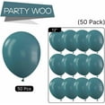 thumbnail image 5 of Slate Blue Balloons 50 pcs 12 Inch Dusty Blue Green Balloons for Graduation Baby Shower Wedding Birthday Under the Sea Gender Reveal Boho Party Decorations Blue-F22, 5 of 12