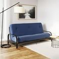thumbnail image 1 of DHP Carson 8 Inch Thermobonded High Density Polyester Fill Futon Mattress, Blue, 1 of 2