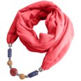 thumbnail image 2 of Utoimkio Vintage Ethnic Style Women's Scarf Crystal Bead Pendant Necklace Scarf Jewelry Accessory Soft Infinity Scarves for Women, 2 of 2
