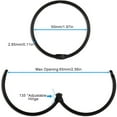 thumbnail image 4 of 24 Pack Curtain O-Rings Multifunctional Purpose Decorative Metal Shower Curtain Rings for Bathroom Shower Rod (Black), 4 of 7