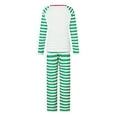 thumbnail image 5 of Elippeo Christmas Pajamas for Family Long Sleeve Elf Letter Print Tops + Striped Pants Set Sleepwear, 5 of 10