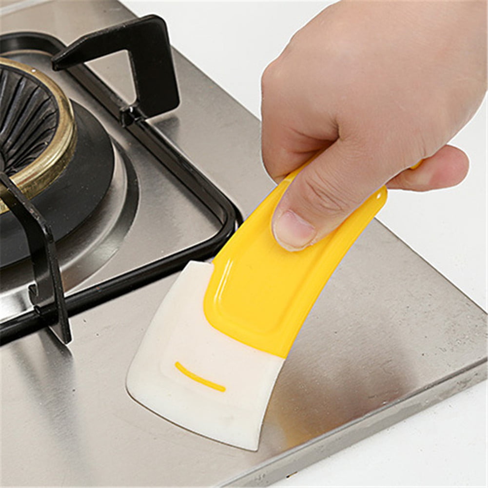 Simple Silicone Scraper Plate Soft Rubber Cleaning Trowel Reusable Pot Cleaning Spatula