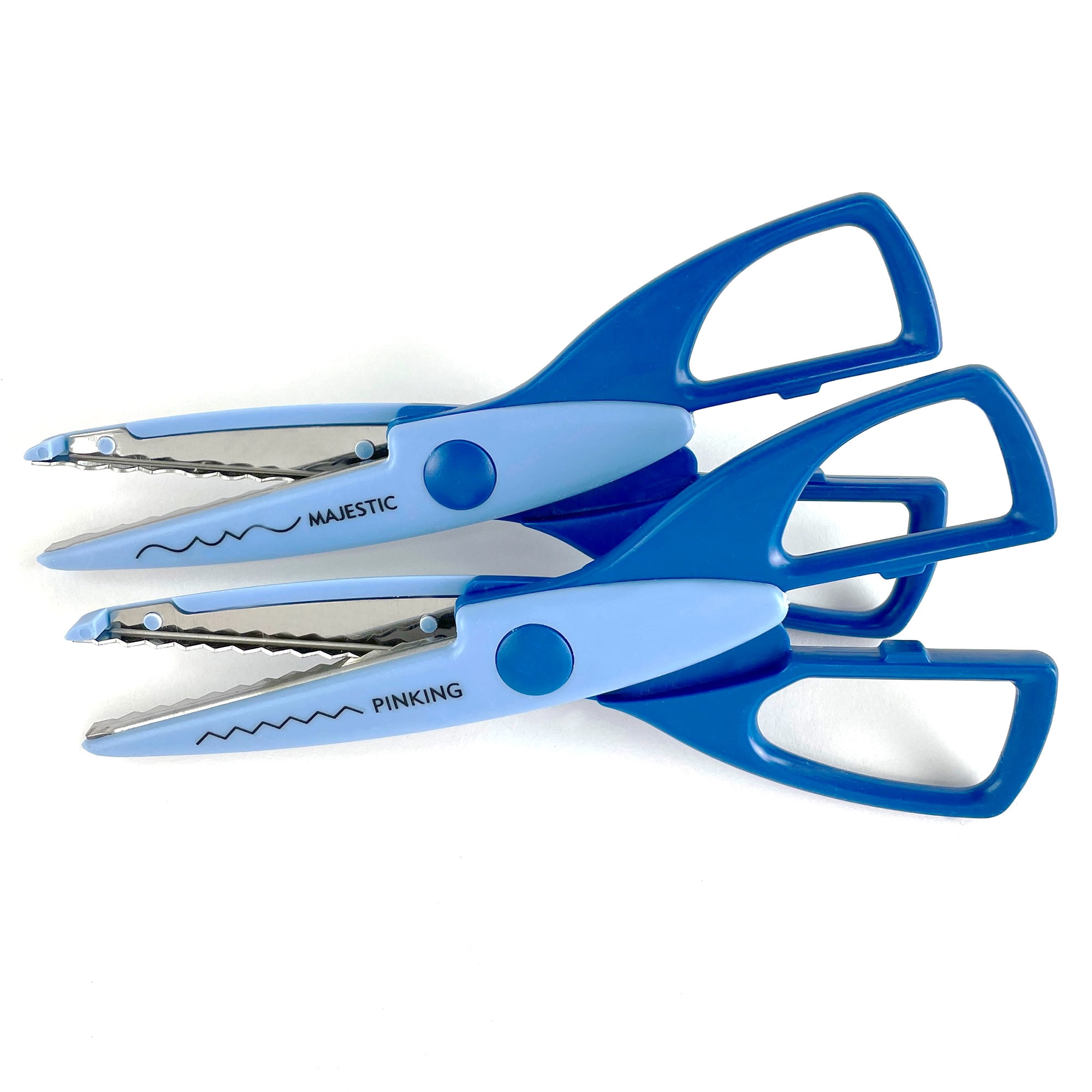Craftgear iBayam Scissors, Soft Grip Handles Stainless Steel, Blue-Pink SET  of 2