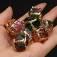 thumbnail image 5 of HOOUN 10pcs 25mm Square Rainbow Multicolor Glass Crystal Chakra Rock Stone Pendants-White-25x25mm, 5 of 9