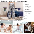 thumbnail image 3 of FREEAMG Chic Pattern Floral Drawstring Lounge Wide Leg Pajama Sleepwear Bottom, 3 of 5