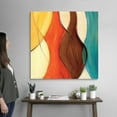 thumbnail image 2 of Great Big Canvas "Coalescence II (brown/yellow/teal)"  by Lanie Loreth Light Yellow Orange contemporary  Wrapped Canvas Print Wall Artwork, 2 of 7