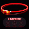 thumbnail image 2 of Collar para perros con luz oscura (azul, 70 cm de largo), collar con luz para perros con carga USB, collar LED para perros, collar ajustable con tres modos de iluminación, adecuado para collares básic, 2 of 5