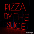 thumbnail image 2 of Craftnamesign Pizza By The Slice Neon Sign, Pizza Restaurant Sign Decor, 2 of 3