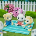 thumbnail image 3 of Honey Bee Acres Playground Pals – Includes 9 Miniature Flocked Animal Figures with Removable Outfits – Dollhouse Toy Set for Kids Ages 3+, 3 of 7