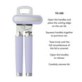 thumbnail image 7 of KitchenAid Classic Multifunction Can Opener / Bottle Opener, 8.34-Inch, Lavender Cream Lavendar/Cream, 7 of 7