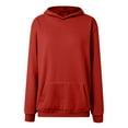 thumbnail image 5 of HCNTES Hoodies for Women Oversized Fleece Sweatshirt with Pocket Loose Fit Casual Athletic Workout Pullover(S,C14-Red), 5 of 5