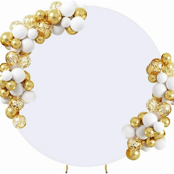 7.2FT Wedding Arch Cover Round Wedding Arch Stand Background Covers Adjustable Circle Backdrop Cover Polyester