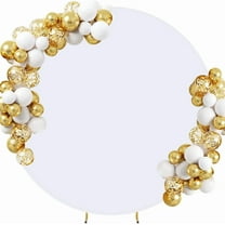 7.2FT Wedding Arch Cover Round Wedding Arch Stand Background Covers Adjustable Circle Backdrop Cover Polyester