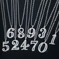 thumbnail image 6 of Silver Plated Micro Pave Cubic Zirconia Lucky Number Pendant Necklace Jewellery, 6 of 9